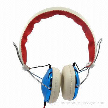 Bright colored headband stereo DJ headphones